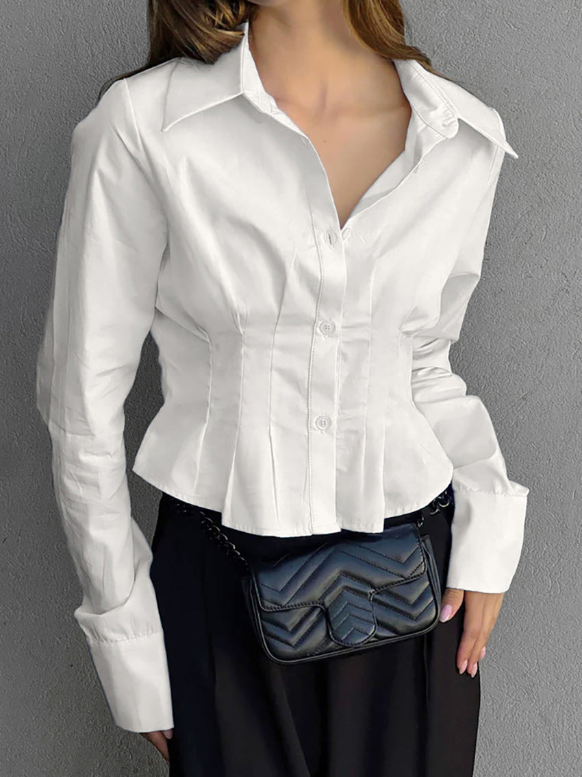 Dame figurtilpasset blusestil med elegant taljering Stilla