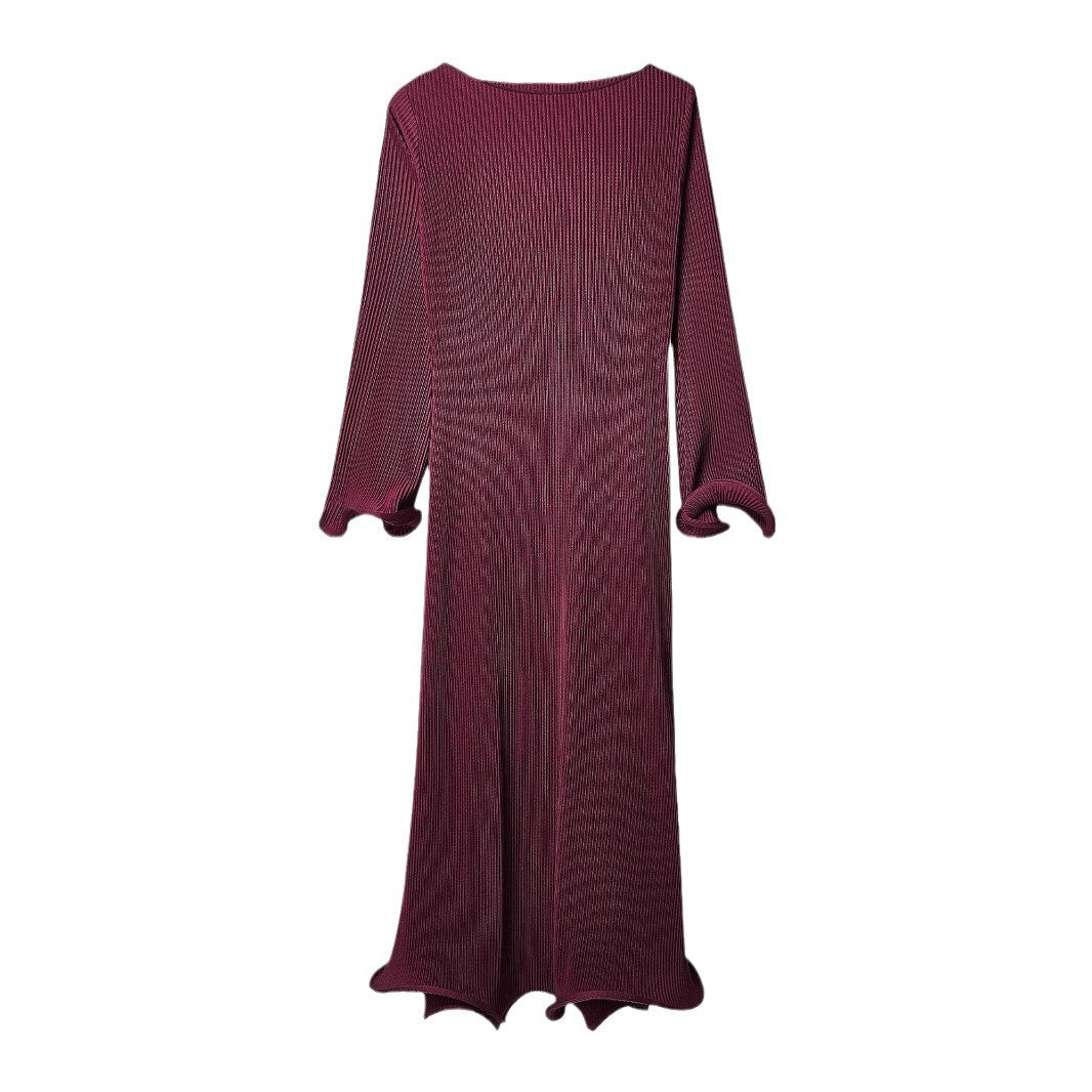 Dame Elegant Maxikjole med plisseret Design og afslappet Snit Stilla