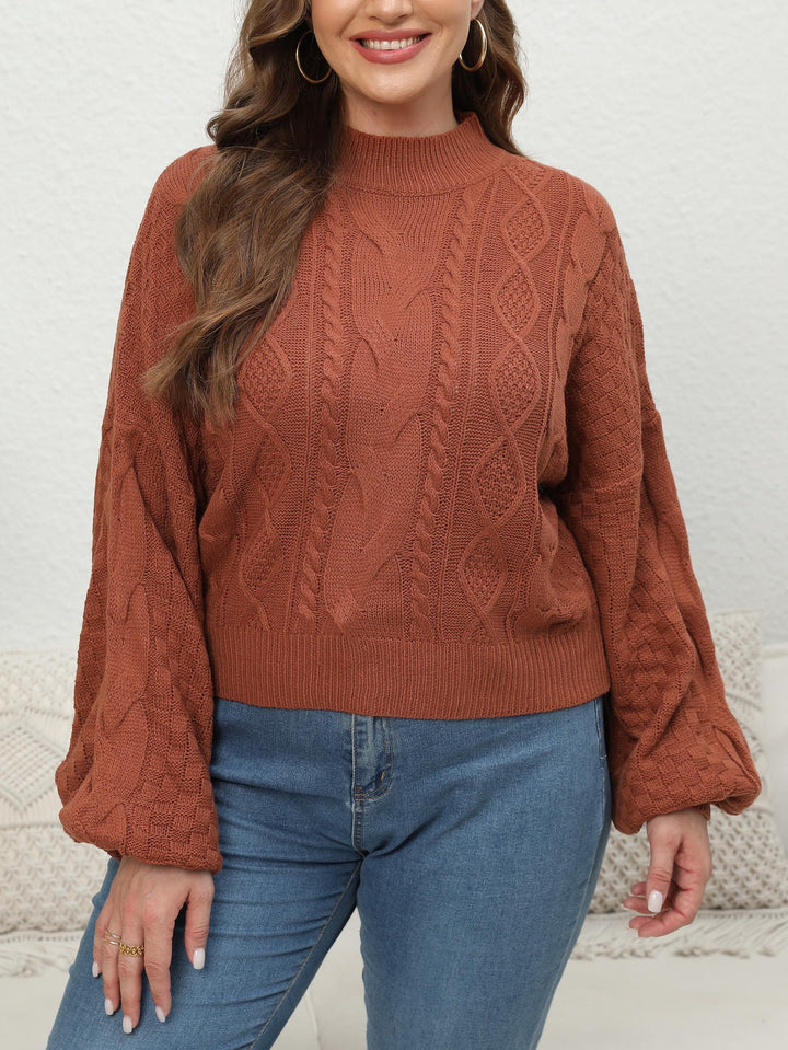 Dame moderigtigt strikpullover med oversized ærmer og struktureret design Stilla