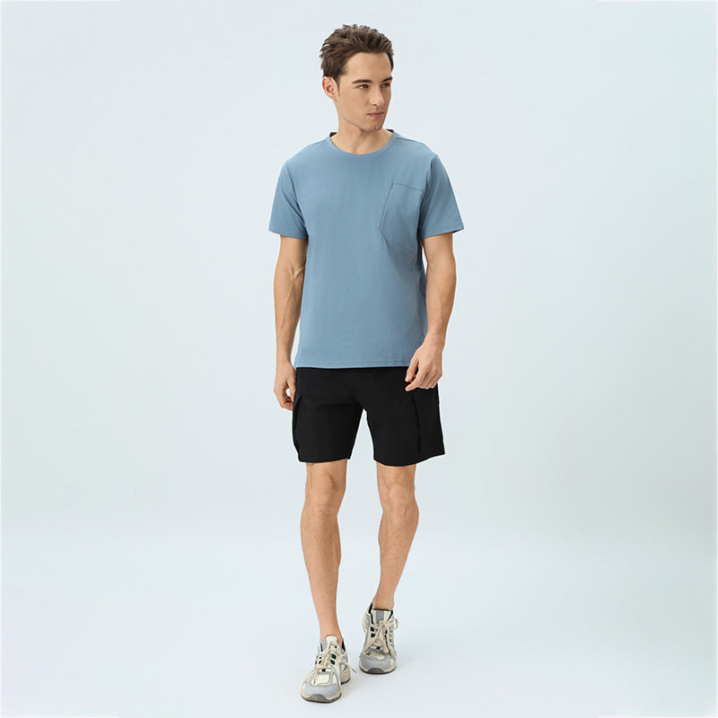 Herrer Sporty T-shirt med praktisk brystlomme Stilla