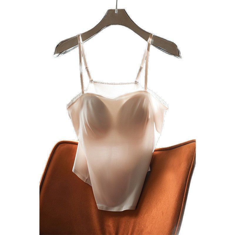 Femme Justerbare Stropper Siid-Camisole Top Stilla