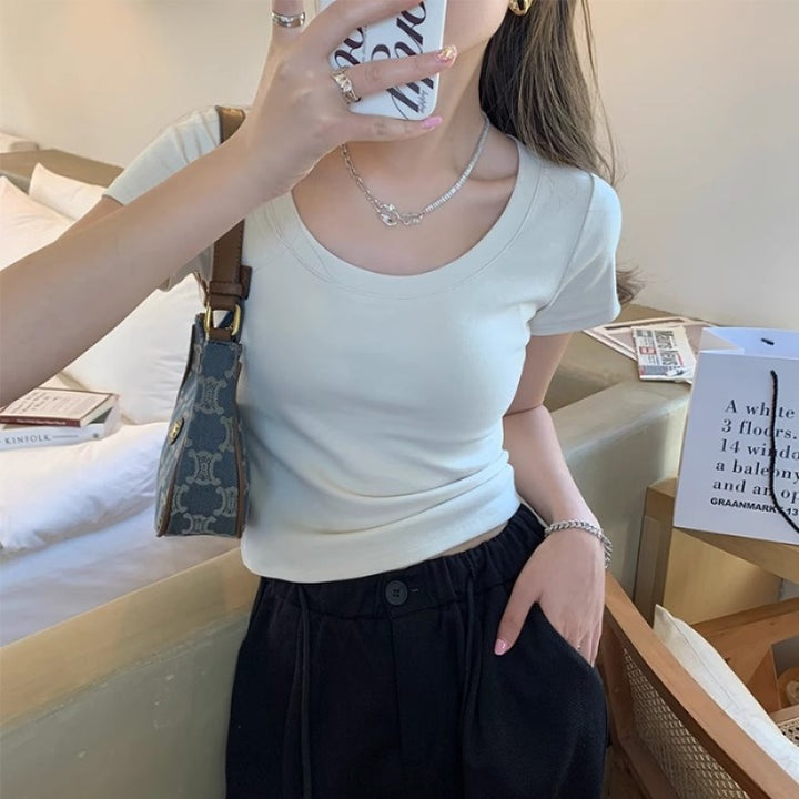 Femme Basic Kortærmet T-shirt Stilla
