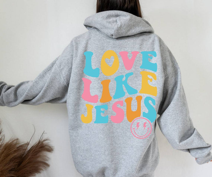 Kvindernes Oversized Hoodie med Farverig Print Skovae