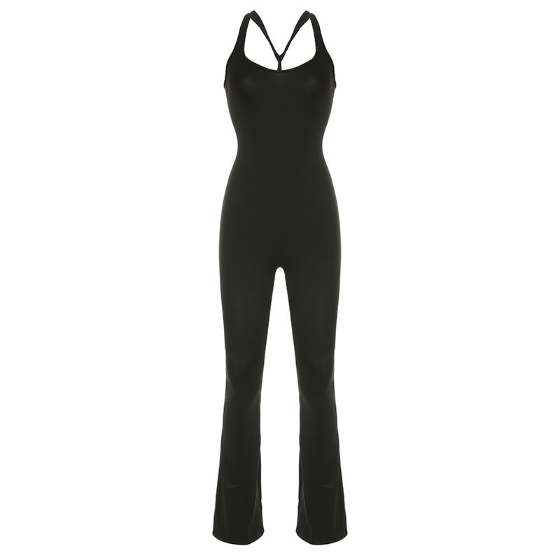 Dame Elegant Flared Jumpsuit i luksuriøst materiale Skovae