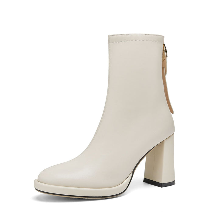 Femme Chunky Heel Ankle Boots med sidelukning Stilla