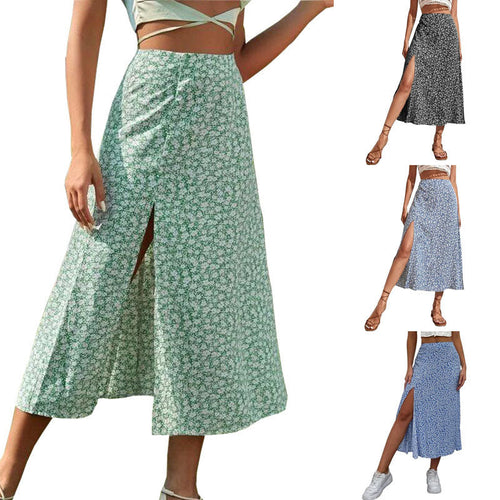 Stilla | Elegant Sommer Split A-Linje Hofte Indpakket Nederdel