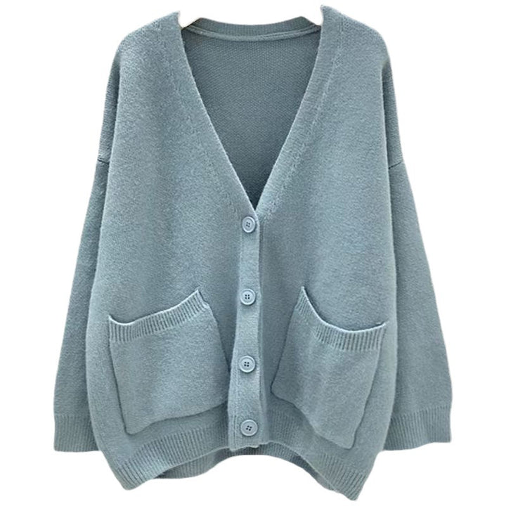 Kvindernes oversized strikkede cardigan med lommer Stilla