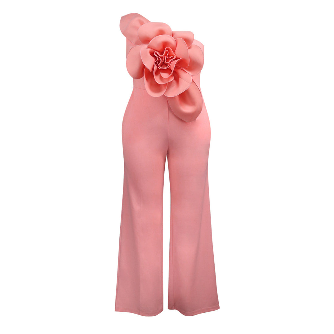 Dame Elegant jumpsuit med florale applikationer Skovae
