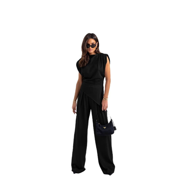 Dame Elegant Jumpsuit med asymmetrisk kant Stilla