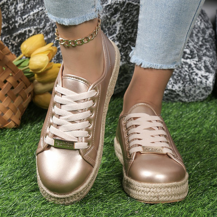 Dame moderne og komfortable sneakers med espadrille-sål Stilla