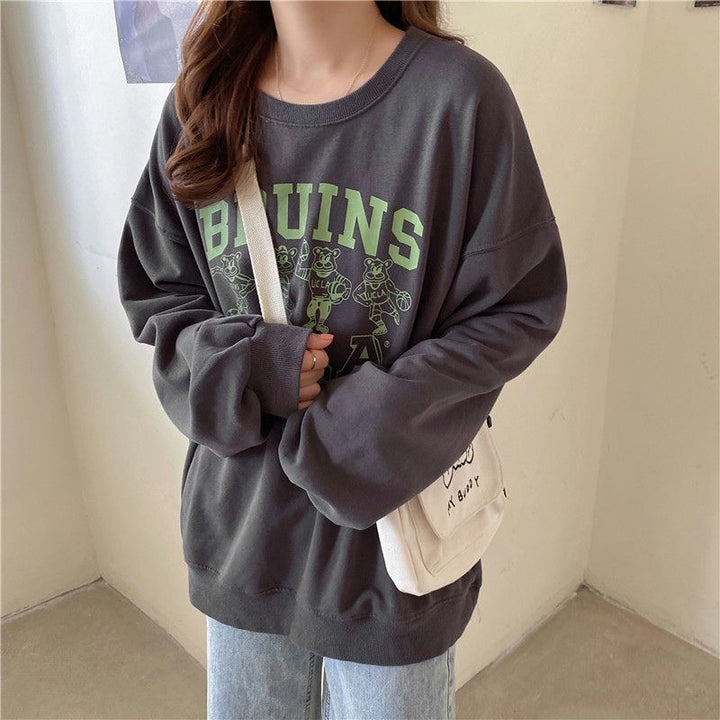 Dame Casual Grafik Sweatshirt med legende design Stilla