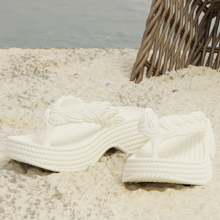 Dame Flip-Flops med flettet rem Stilla