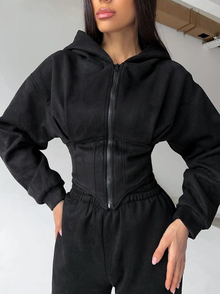 Dame moderat jumpsuit med tætsiddende design og innovativ lynlås Stilla