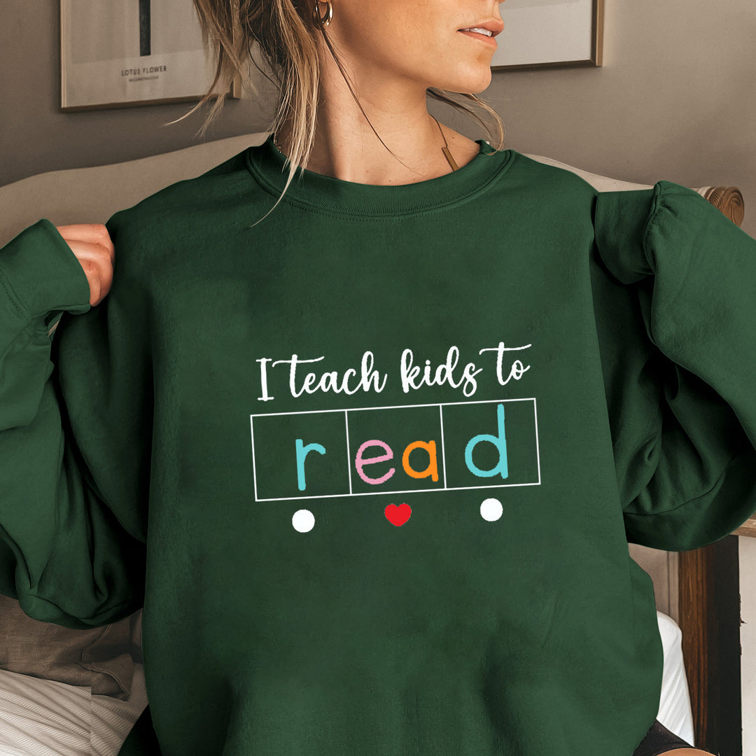 Kvinders sweatshirt med kreativt undervisningsmotiv Stilla