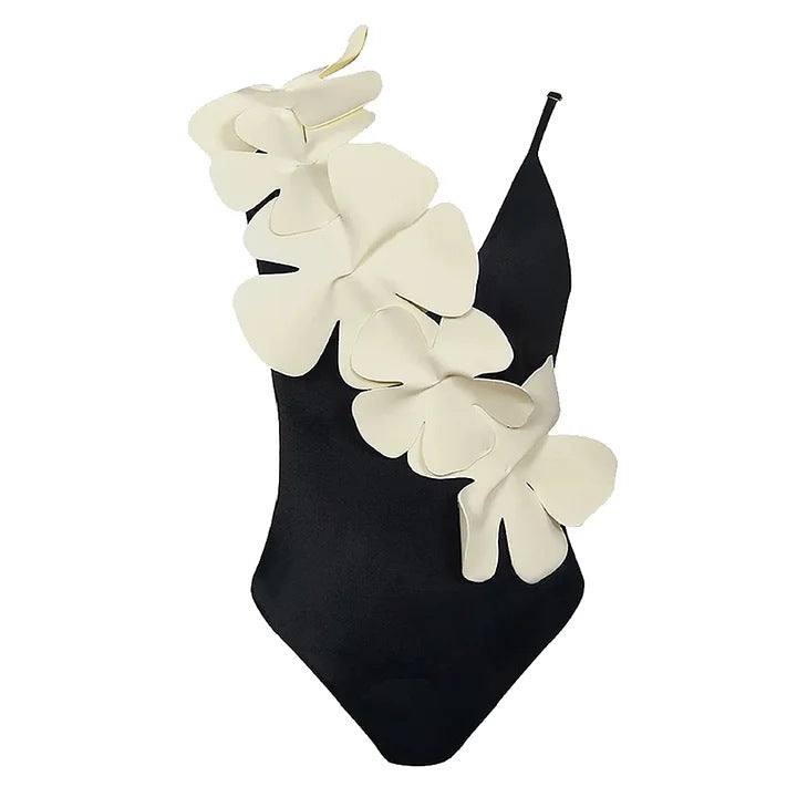 Damer elegant badedragt med blomsterdesign Skovae