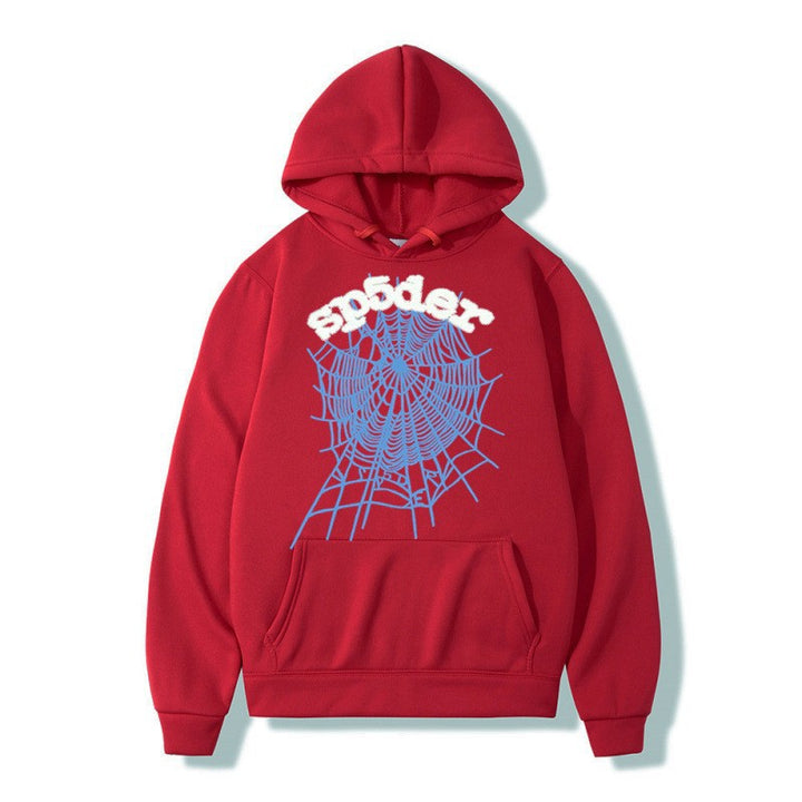 Kvinders hoodie med kreativ edderkopmønster og komfortabel pasform Skovae