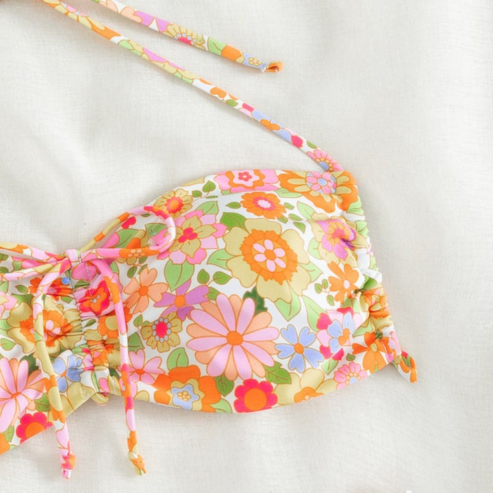 Dame blomster mønster bandeau bikini Skovae