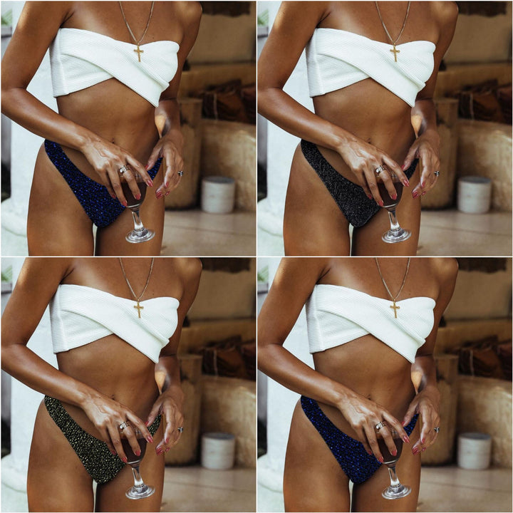 Dame Bandeau-Bikini med eksklusivt glimmerdesign Stilla