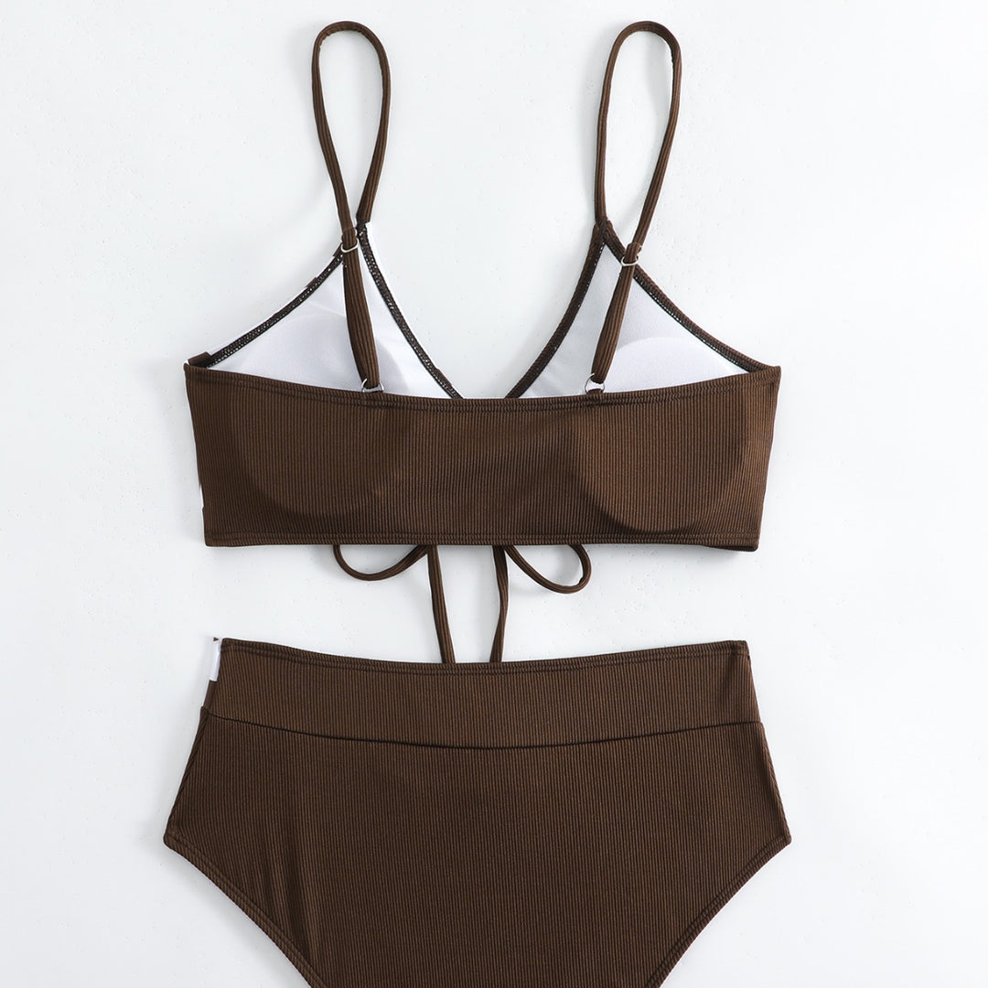 Dame Triangel-Bikini med justerbare bånd og innovativt design Skovae