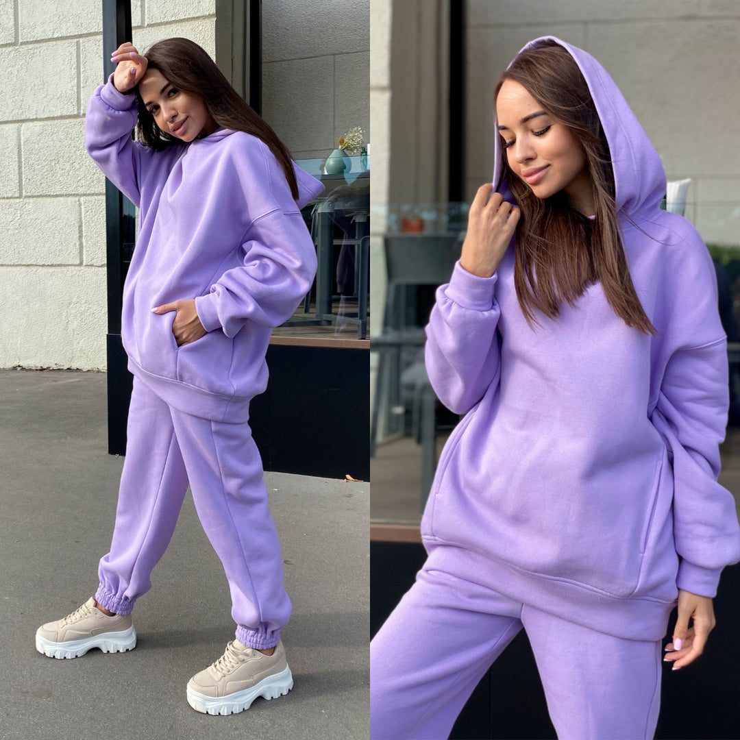 Kvinders komfortable hoodie og jogger sæt Skovae