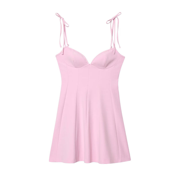 Femme Satisfying Flared Mini Kjole med justerbare stropper Stilla