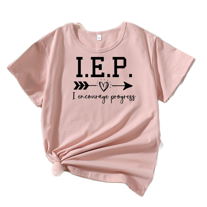 Kvinder Inspirerende Besked Grafik T-shirt Stilla