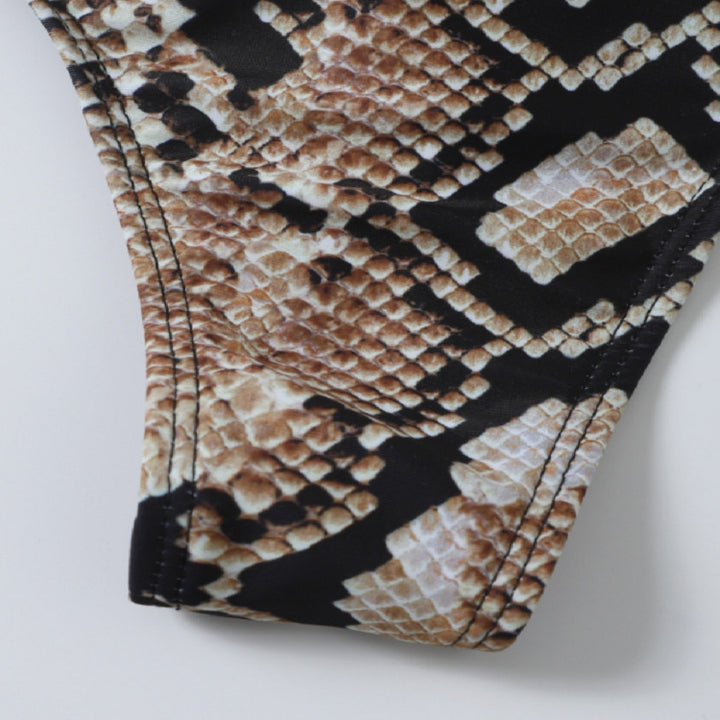 Dame Bandeau-bikini med innovativt slange-design Skovae
