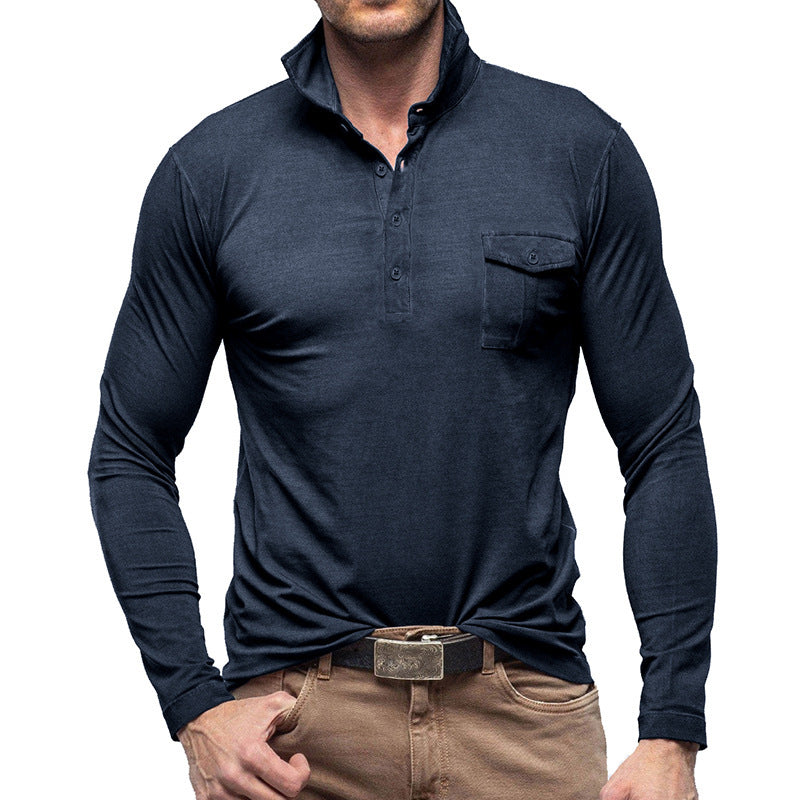 Herrer Langærmet Poloshirt Stilla