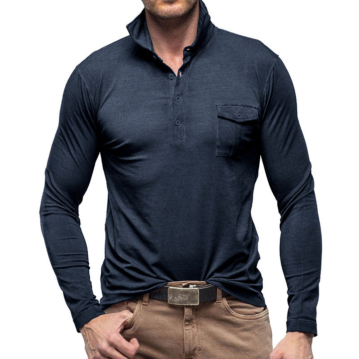 Herrer Langærmet Poloshirt Stilla