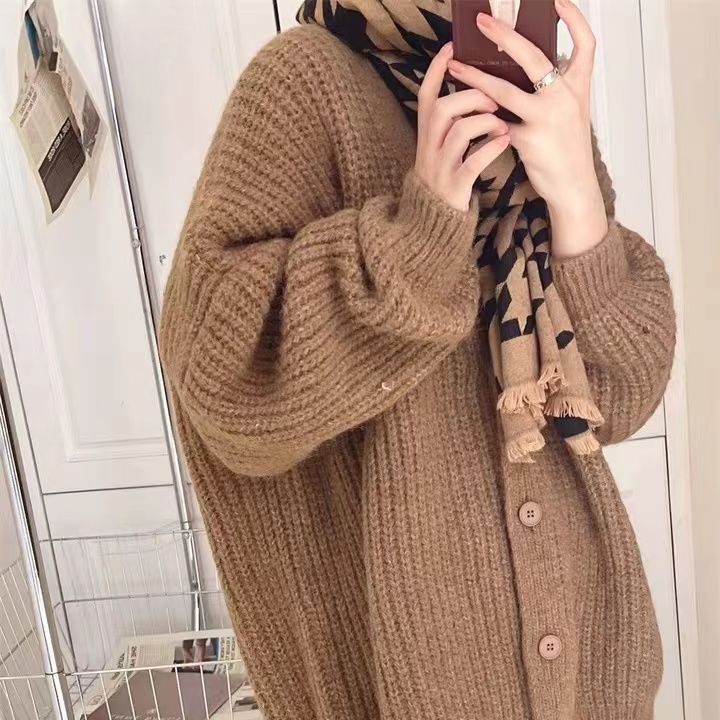 Kvinders hyggelige strikcardigan med oversized snit Stilla