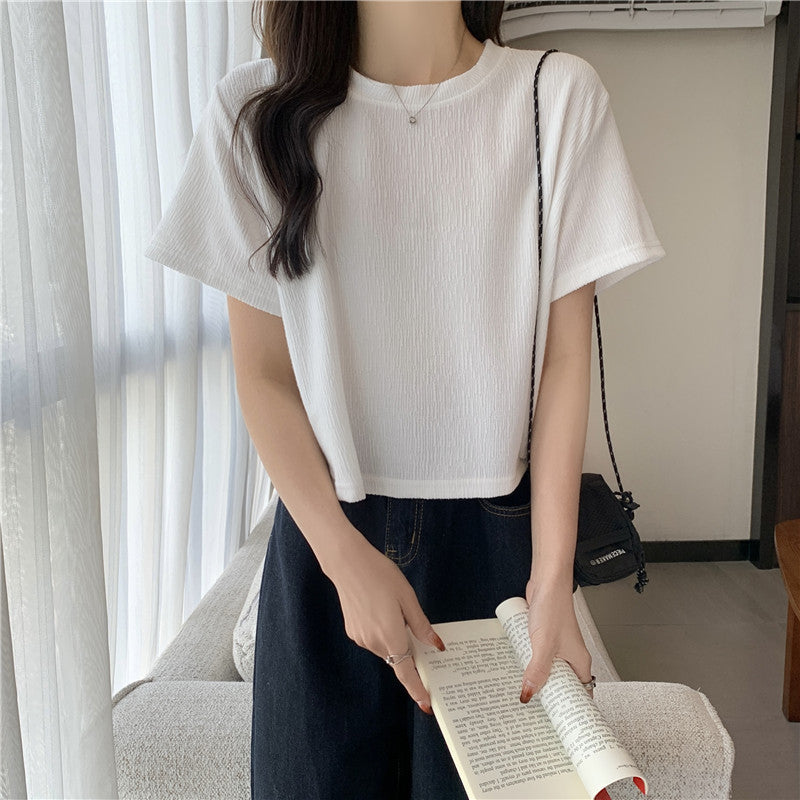 Femme Tekstureret Crop Top Stilla
