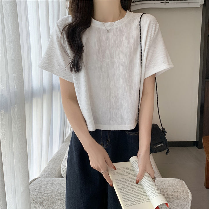 Femme Tekstureret Crop Top Stilla