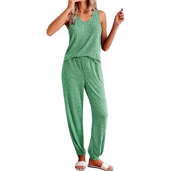Dame Relaxed Fit Stribet Loungewear Sæt Stilla