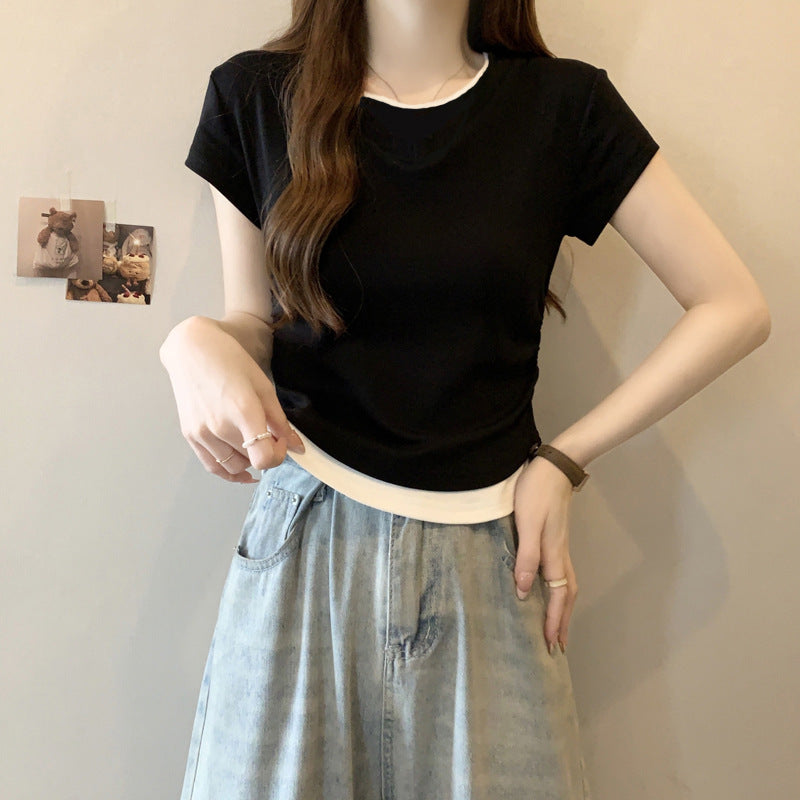 Femme Casual Lagdelte Look T-Shirt Stilla