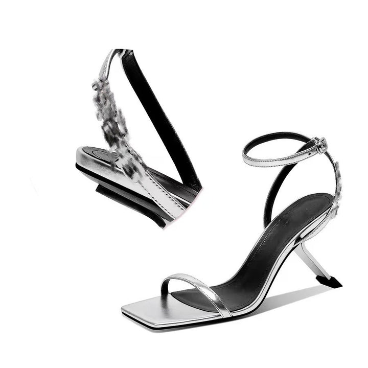 Femme Elegant Open-Toe Stiletto Hæle Stilla