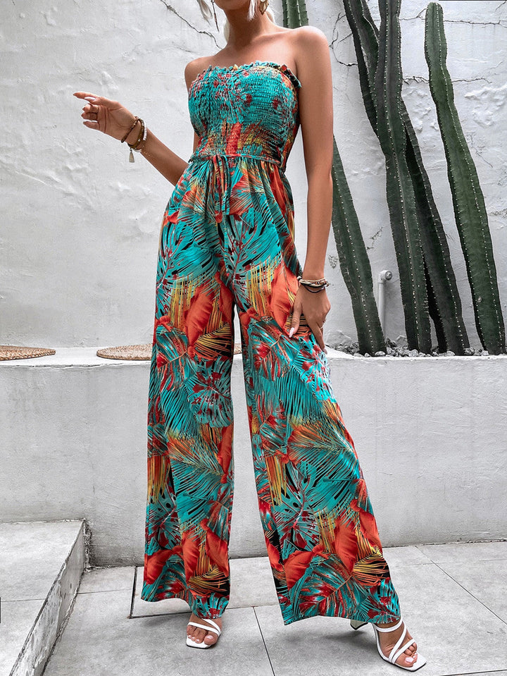 Stilla | Printet jumpsuit Uden ærmer Sexy Tæt lang buks