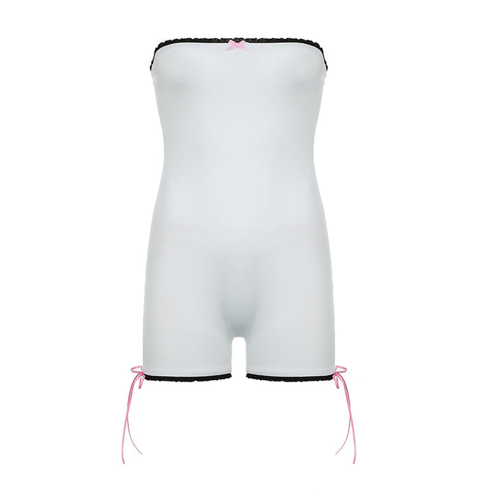 Dame Bustier-body med raffinerede blonde detaljer Skovae