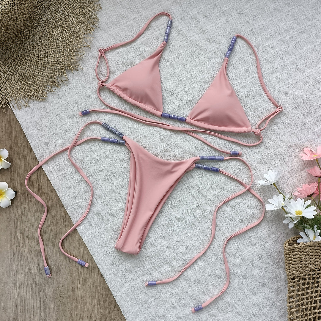 Dame triangel-bikini med moderne bånd og behagelig pasform Stilla