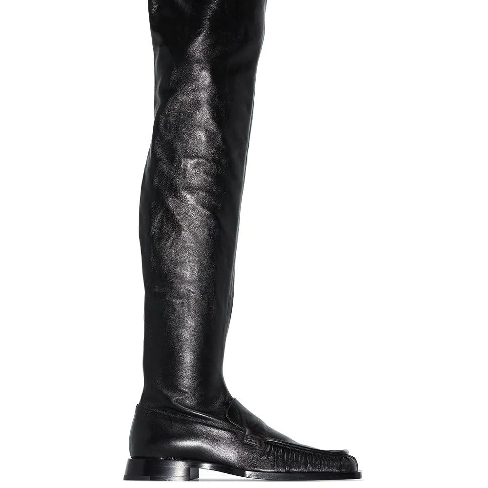 Dame Over-the-Knee Metallic Fashion Støvler med Lynlåsdetalje Stilla