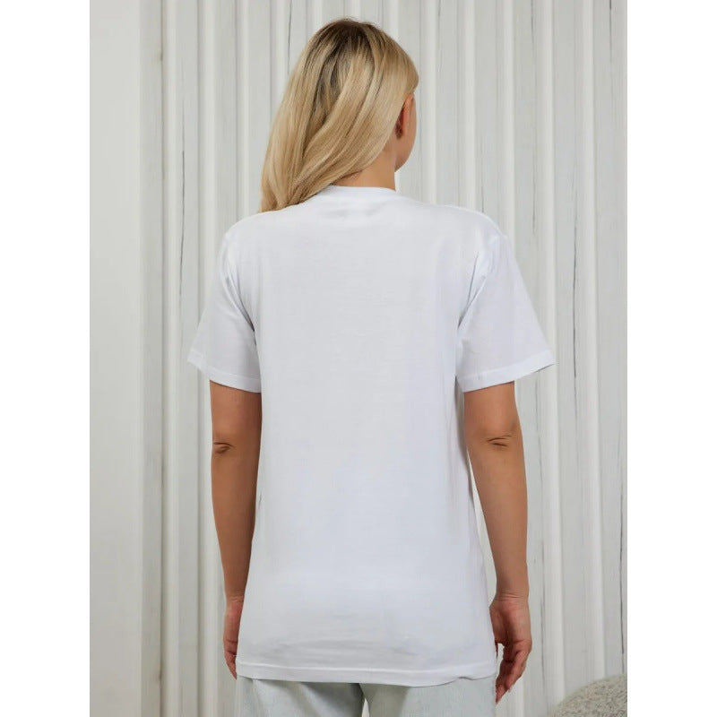 Dame T-shirt med kreativt kattemotiv og behagelig pasform Stilla