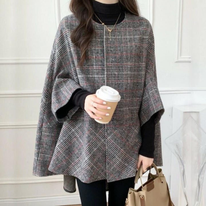 Dame Oversized Cardigan i Moderne Ternet Mønster Stilla