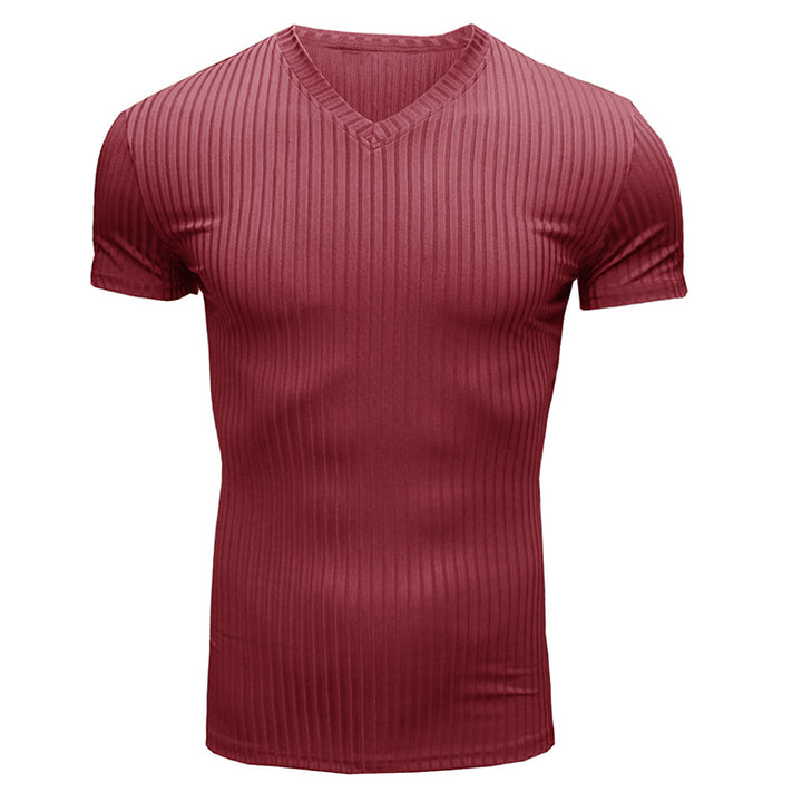 Herrer V-hals sportstrøje med ribbet design Stilla