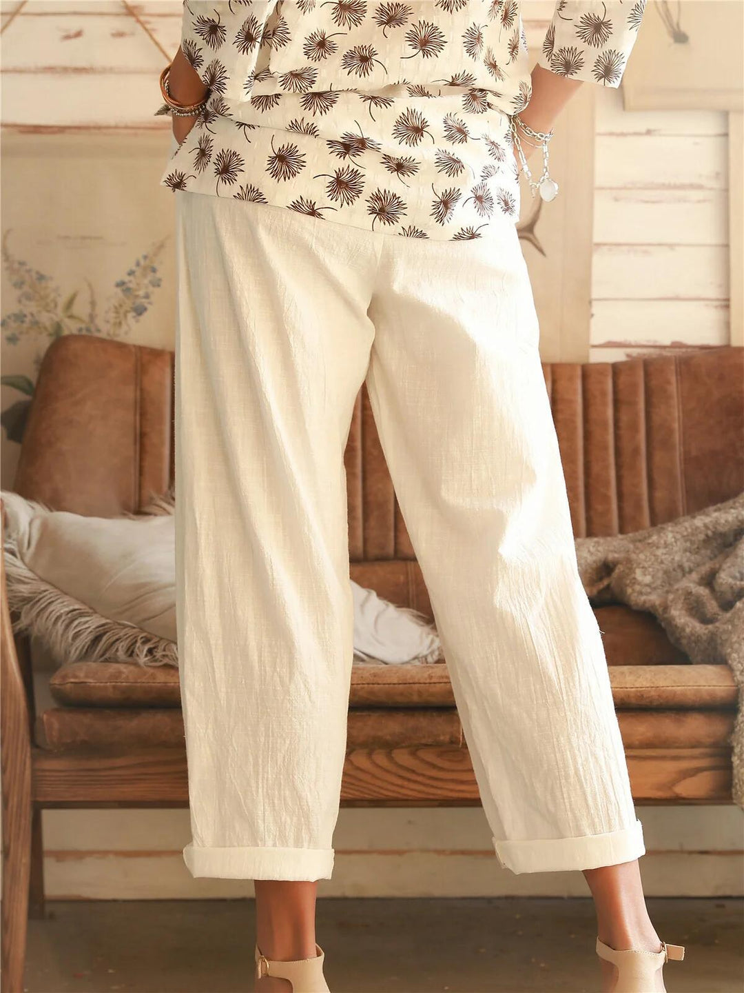 Dame elegant linnedragt Stilla
