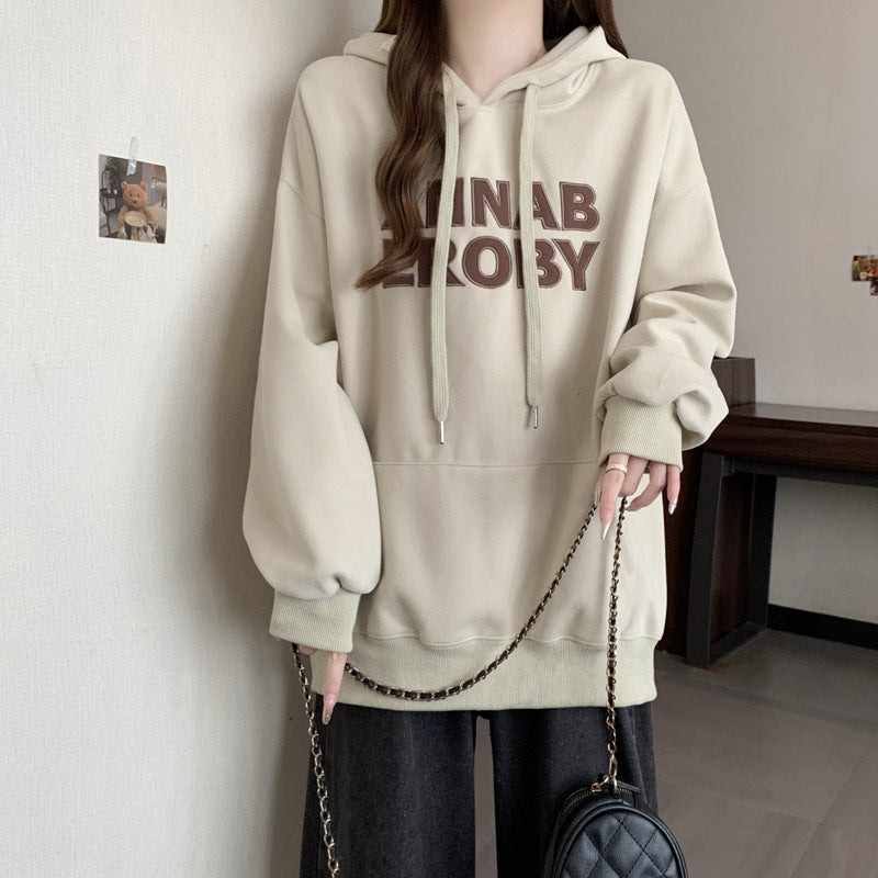 Dame Casual Grafik Hoodie med unik tekst Stilla