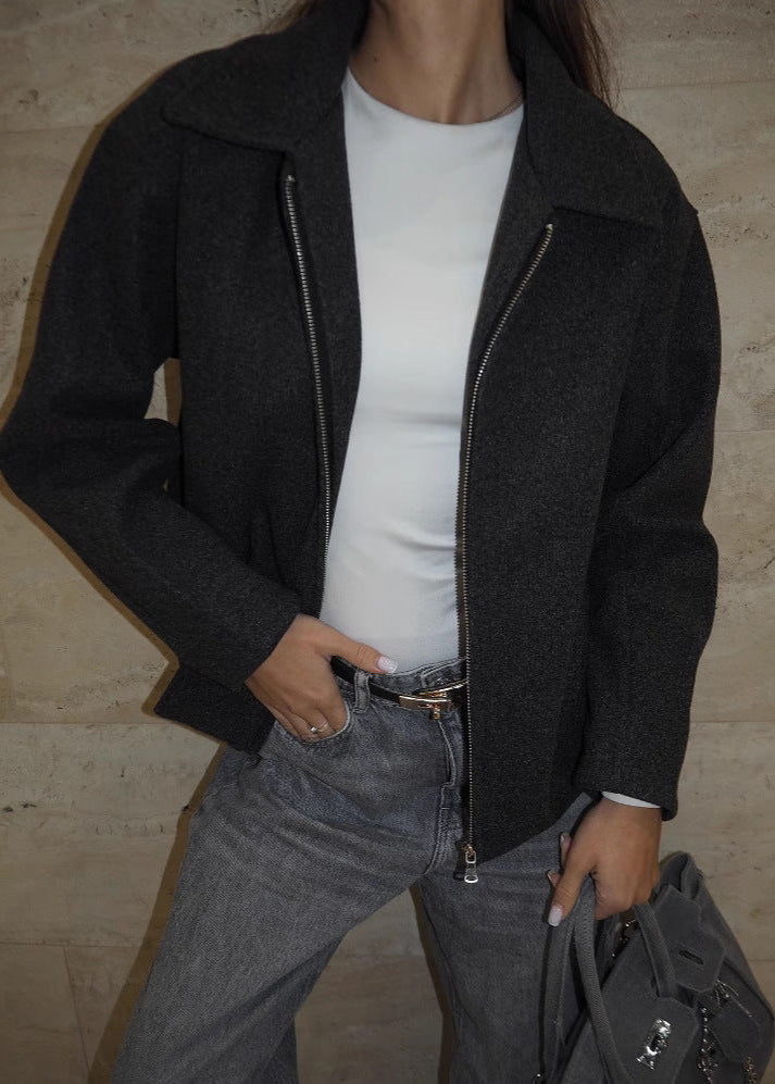 Stilla | Uldblanding Zip-Up Jakke