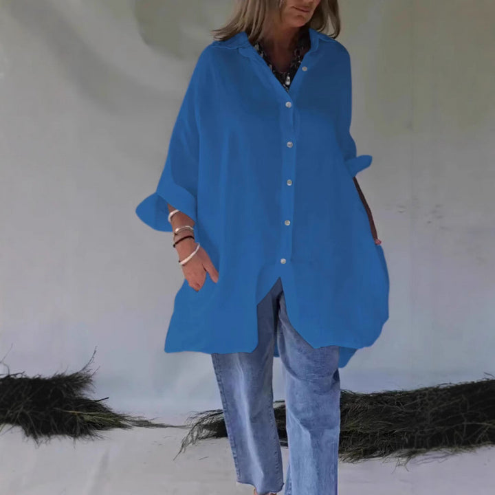 Dame oversized skjorte med knaplukning Stilla