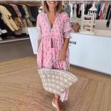 Dame sommerkjole med elegante detaljer Stilla