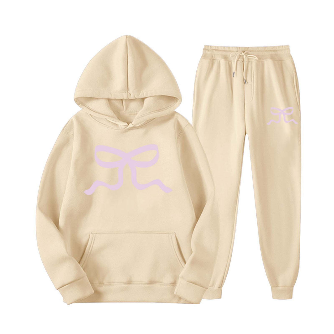 Kvinders casual hoodie og joggingbukser sæt Stilla