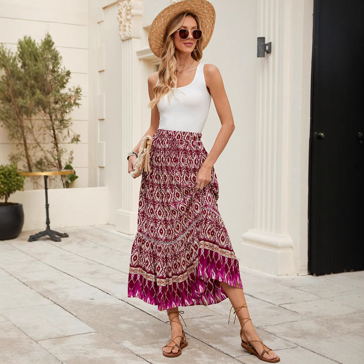 Dame Bohemian Maxi Nederdel Stilla
