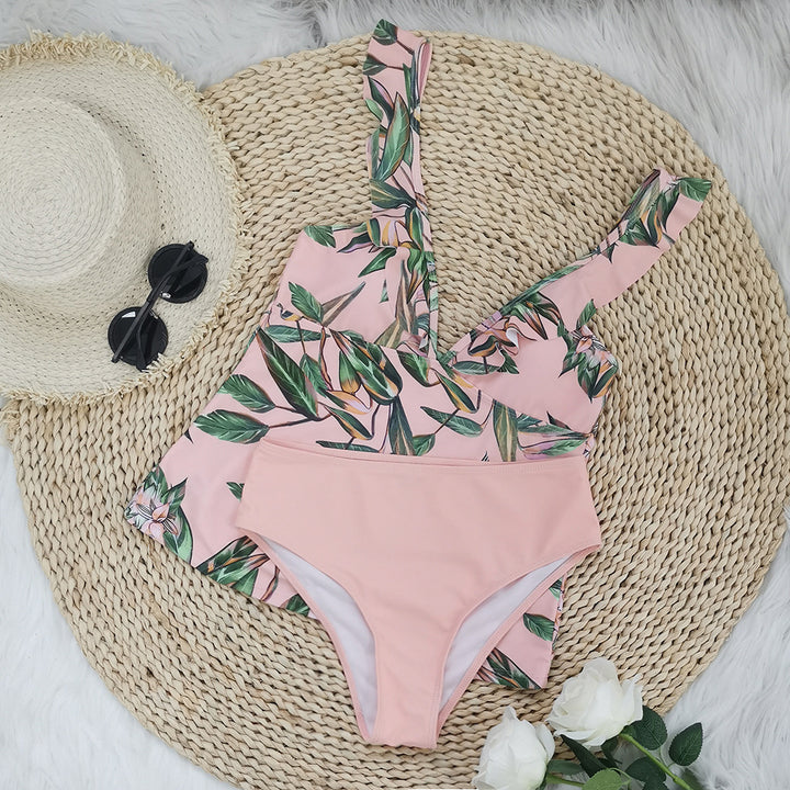 Dame to-delt bikini sæt med legende blomsterdesign og komfortabel underdel Stilla